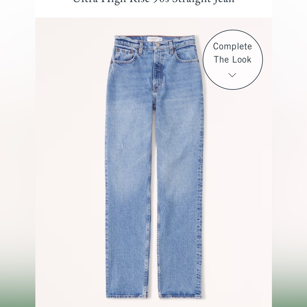 Abercrombie ultra high rise straight jeans
